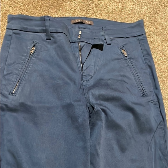 Level 99 Blue Straight Leg Trousers - Picture 8 of 11